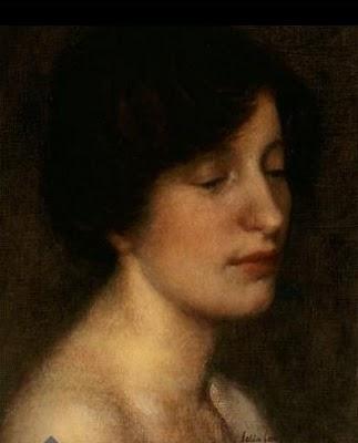 Thomas Cooper Gotch Portrait of the artist's wife France oil painting art
